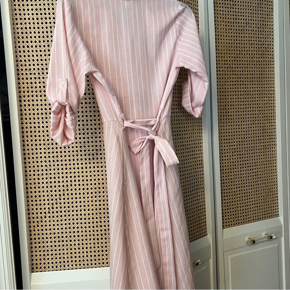 Collard Pink Midi Dress - Picture 2 of 4